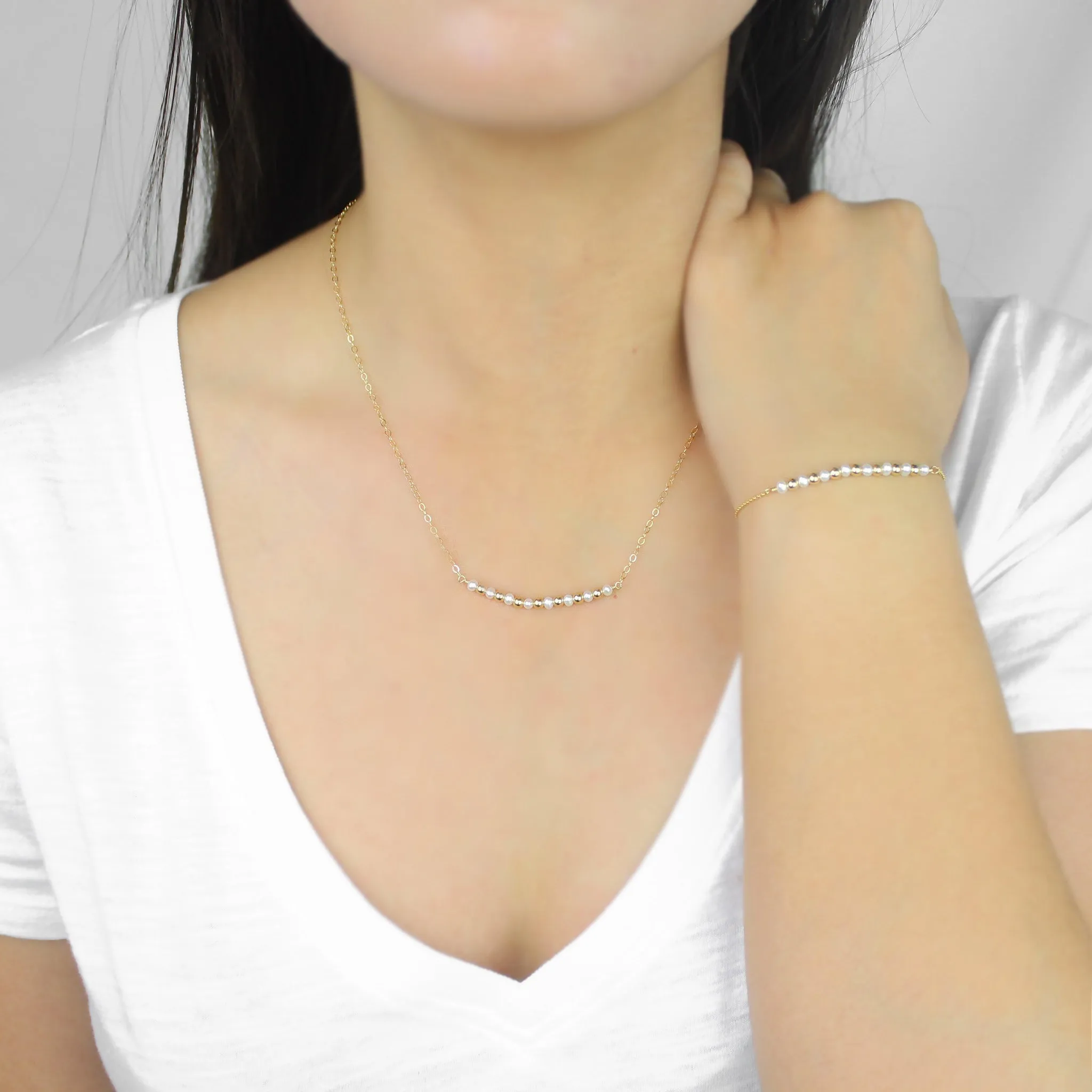 Pearl Bar Necklace