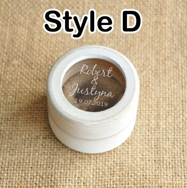 Personalized Wedding Ring Box - Custom Antique Style Ring Box -Wooden Engagement Ring Box Engraving - Customized Proposal Ring Box