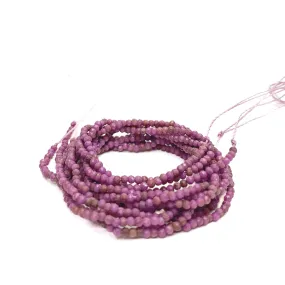 Phosphosiderite 2mm Faceted Rounds Bead Strand