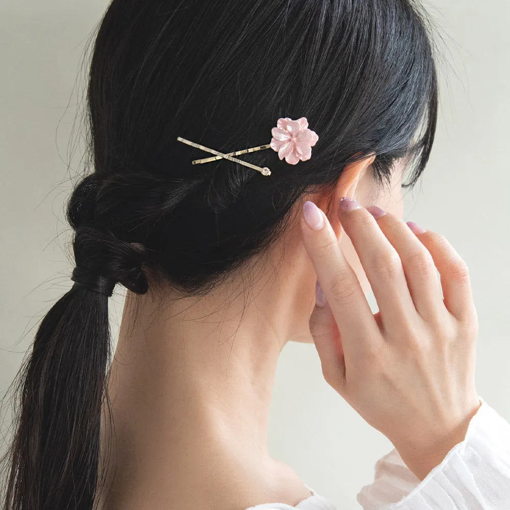Pink Sakura Hairpin Set