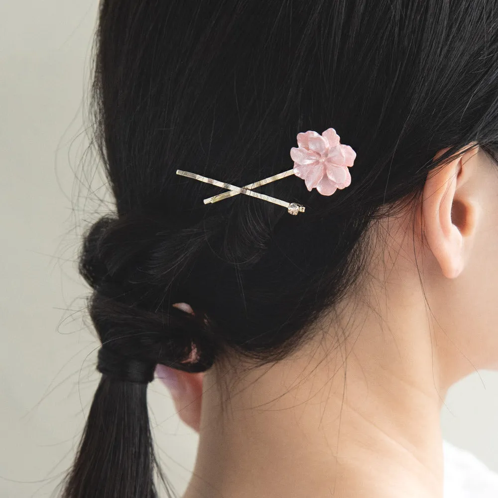 Pink Sakura Hairpin Set