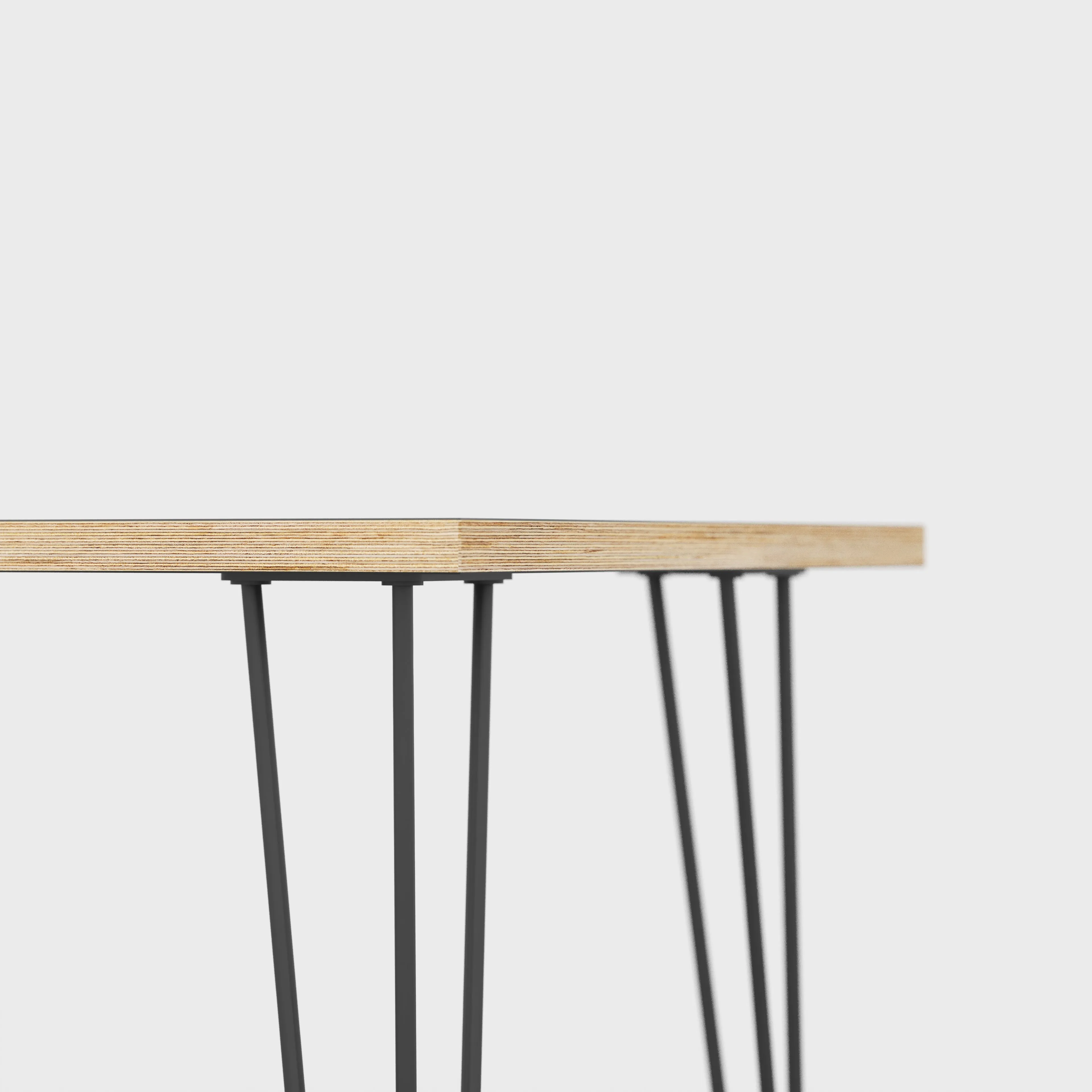 Plywood Desk with Black Hairpin Legs - Formica Chrome Yellow - 1200(w) x 600(d) x 735(h)