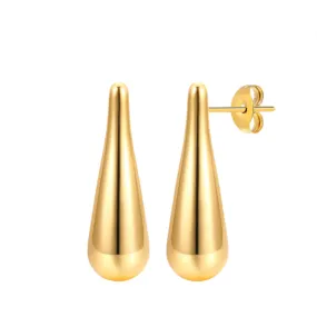 Pre Order:  Stainless Steel Waterdrop Gold Plated Earrings