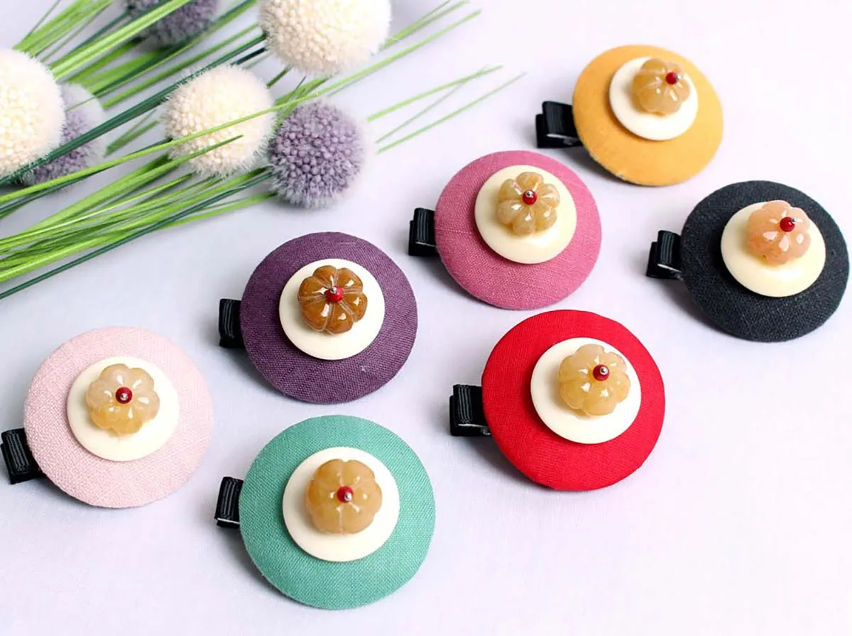 Pumpkin Bead Hairpin (7 Colors)