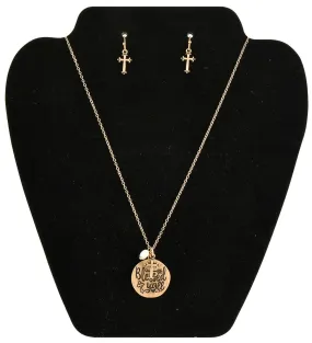 "Blessed Y'all" Necklace & Earring Set