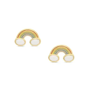 Rainbow Stud Earrings in Sterling Silver