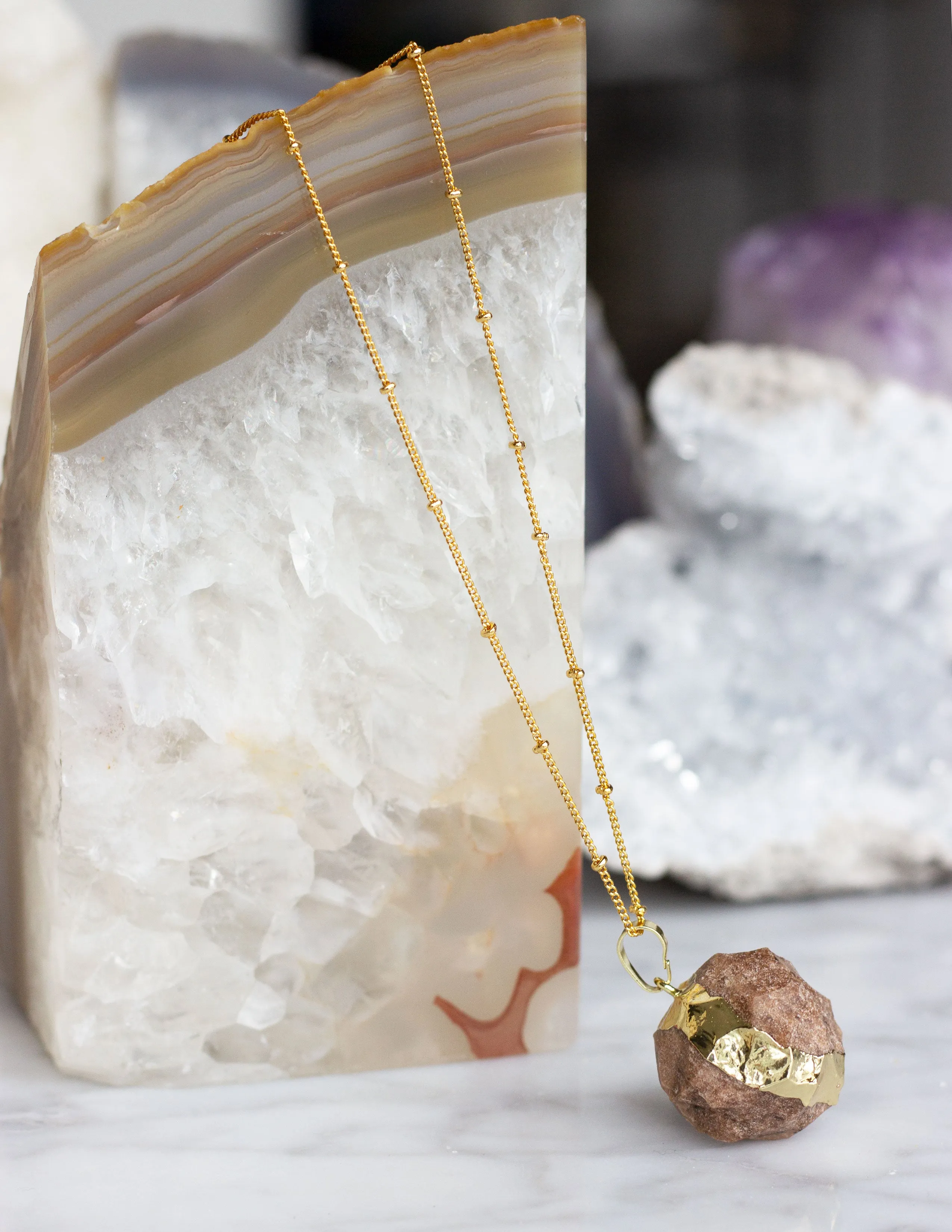 ROUND JASPER PENDANT- 0303
