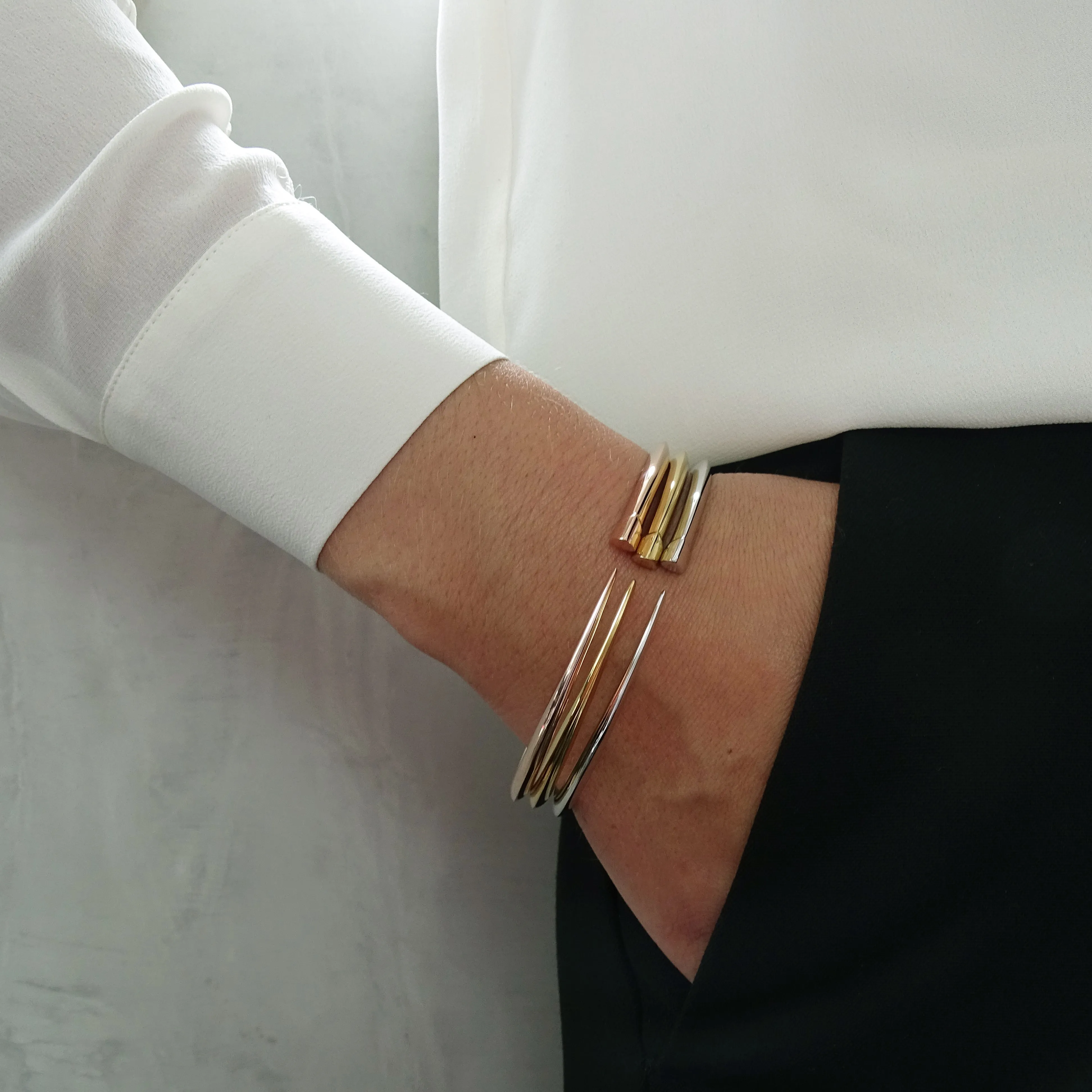 Sabre Slim Bangle - Yellow Gold Vermeil