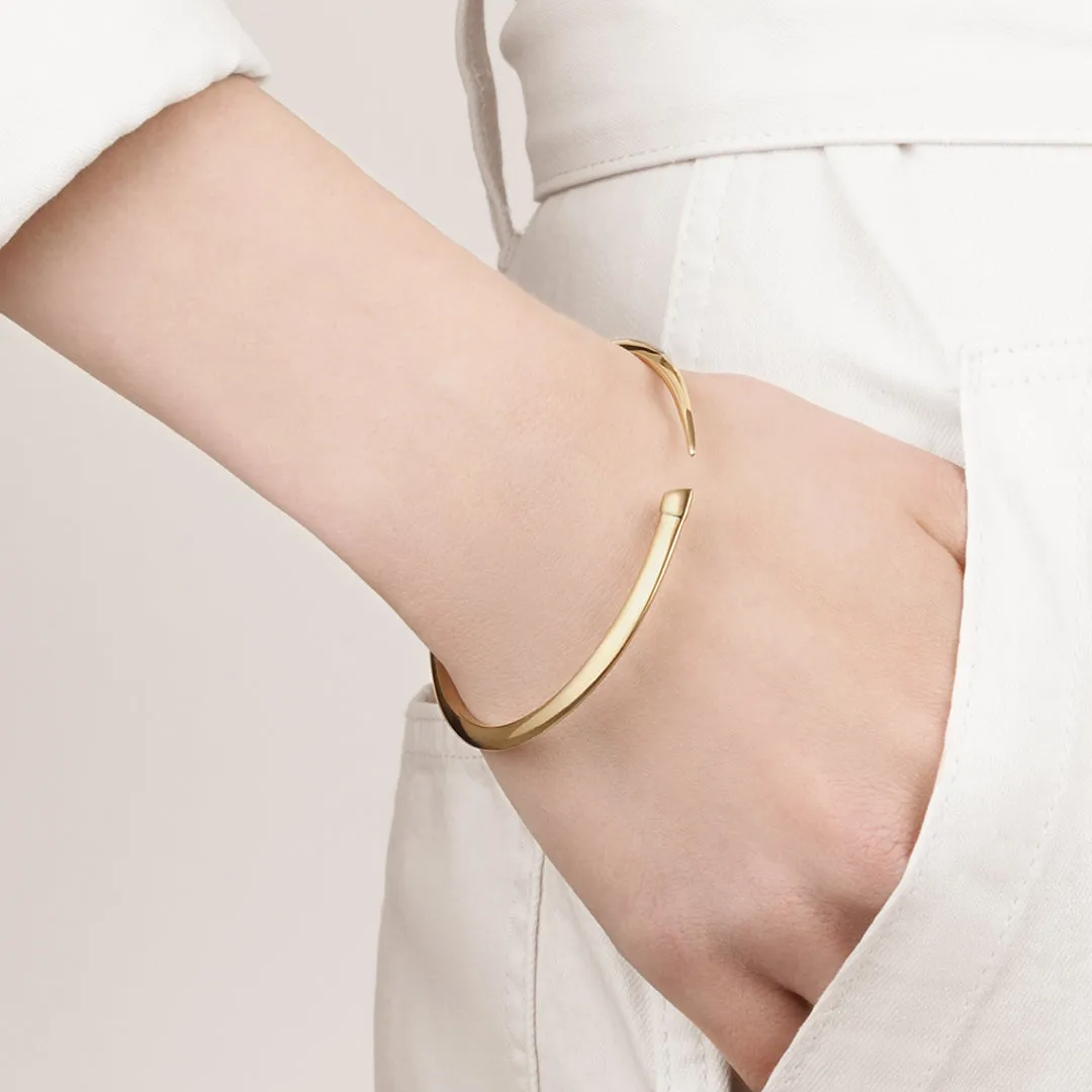 Sabre Slim Bangle - Yellow Gold Vermeil