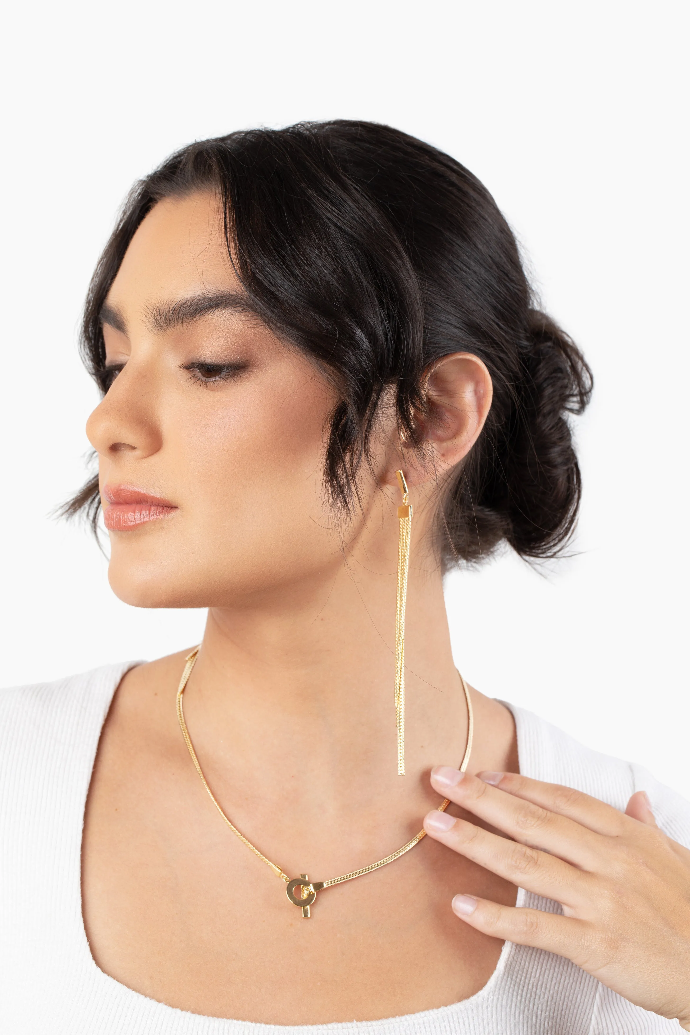 Safu Herringbone Drop Earrings