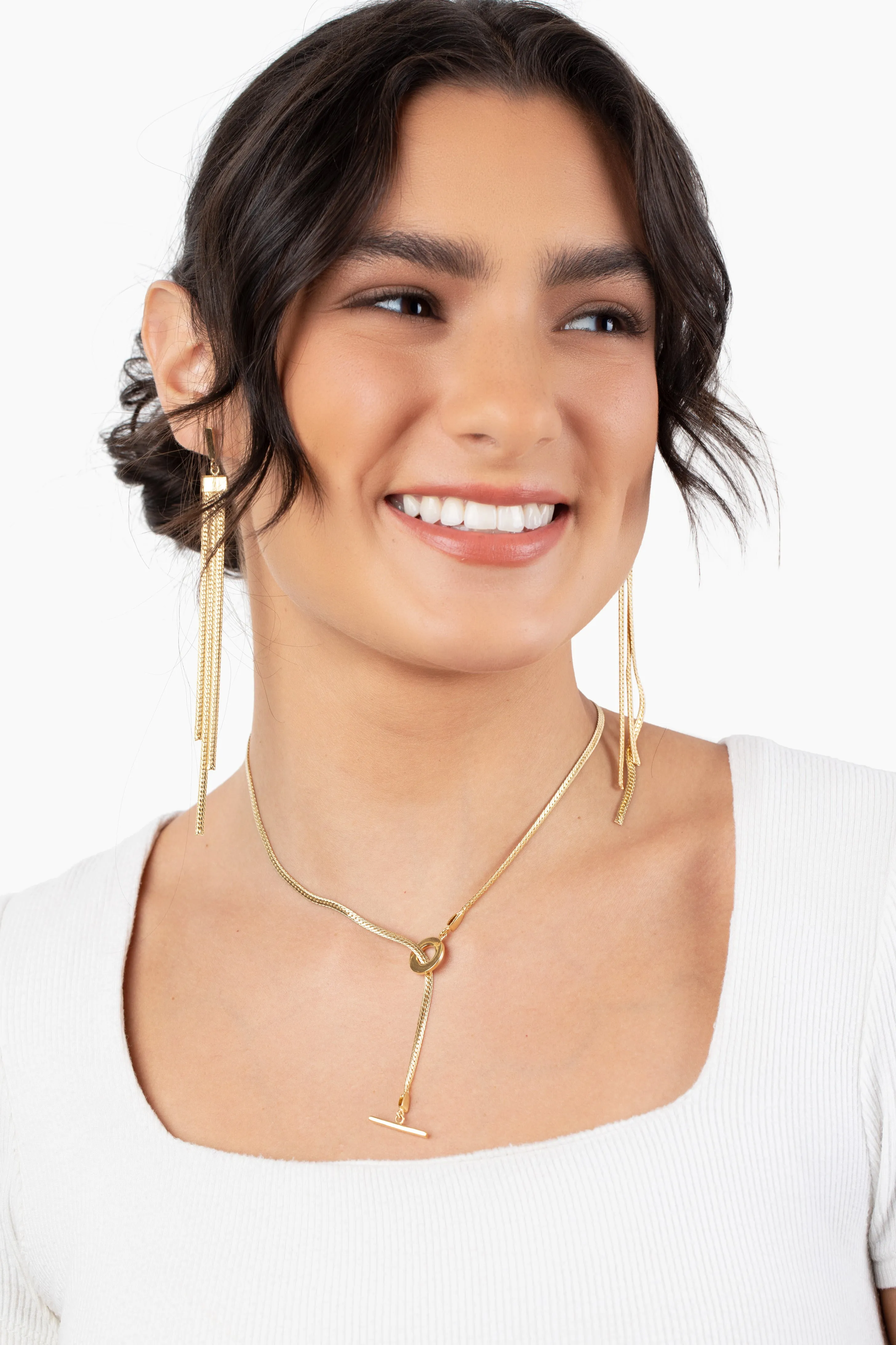 Safu Herringbone Drop Earrings