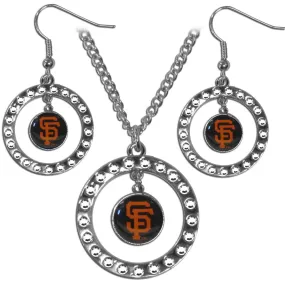 San Francisco Giants Rhinestone Hoop Jewelry Set