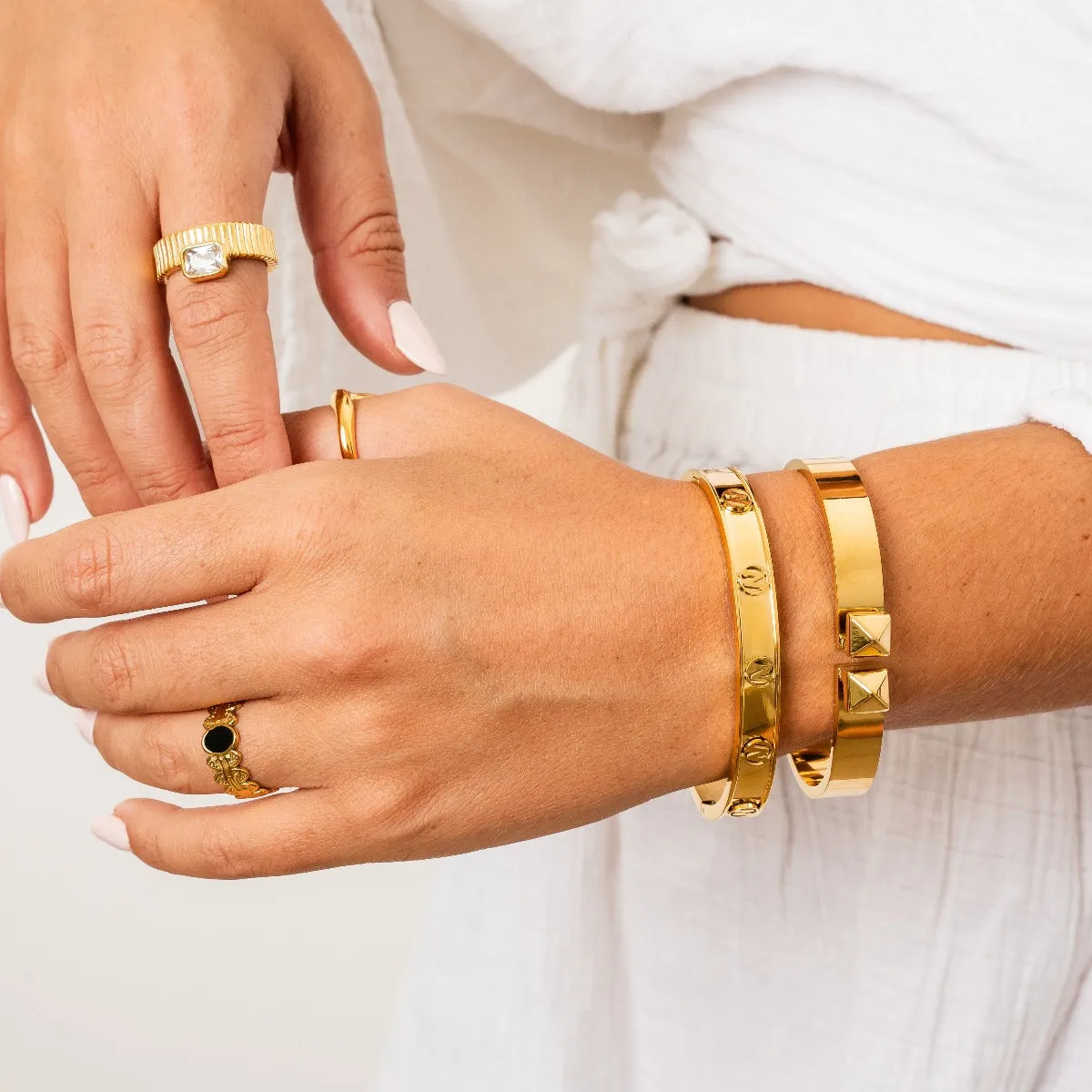 Savannah Ring - Gold/Sone