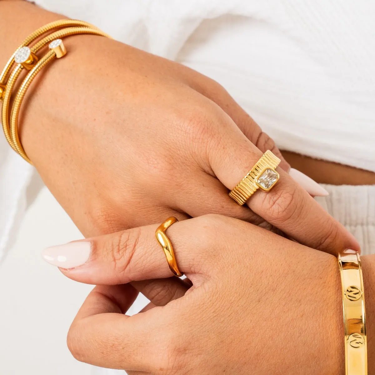 Savannah Ring - Gold/Sone