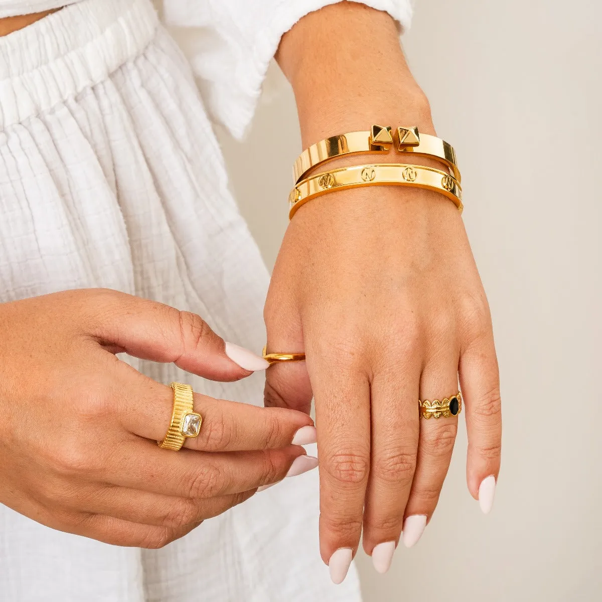 Savannah Ring - Gold/Sone
