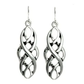 Silver Celtic Fashion Dangle Earrings