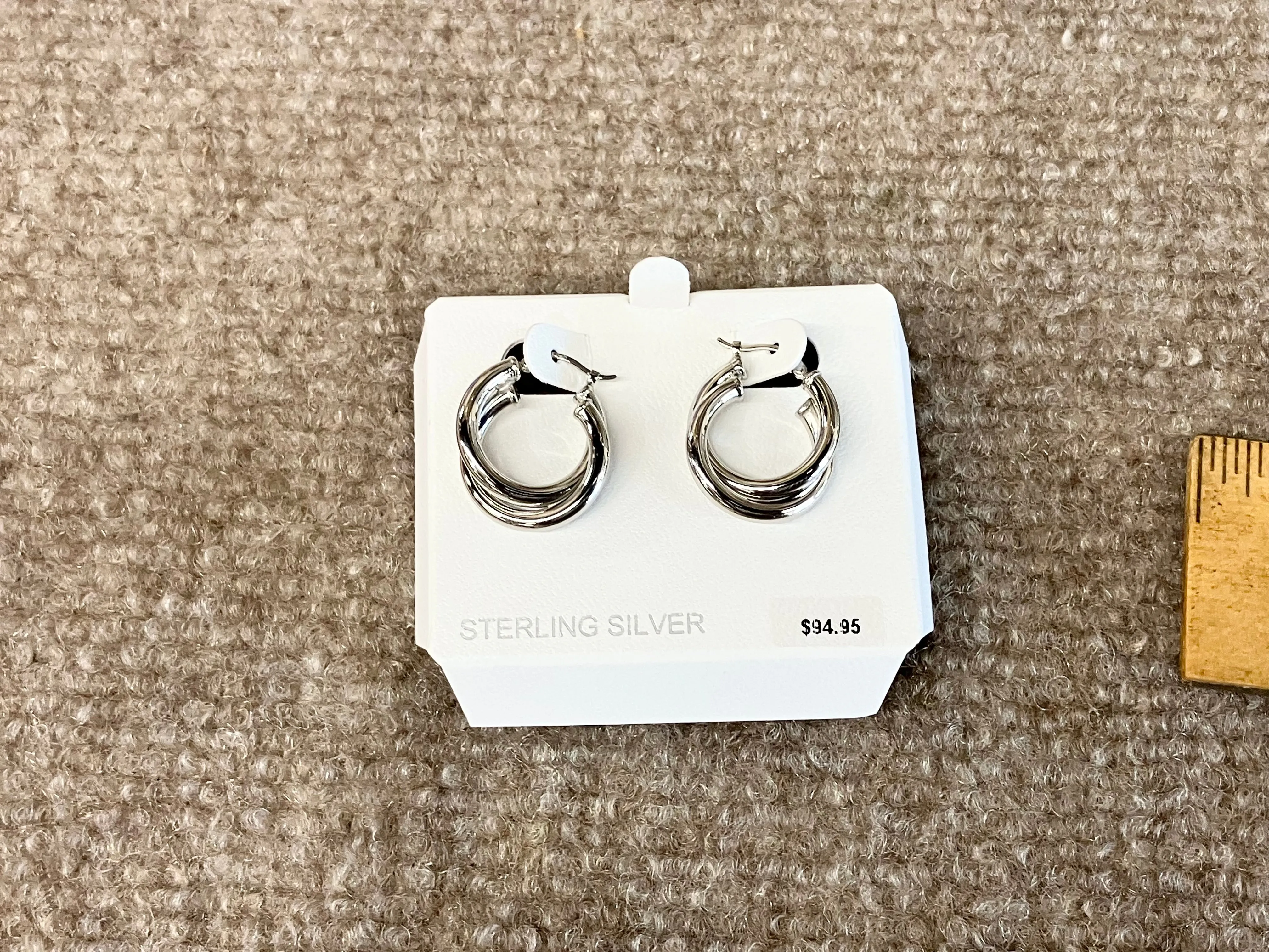 Silver Double Hoop Earrings