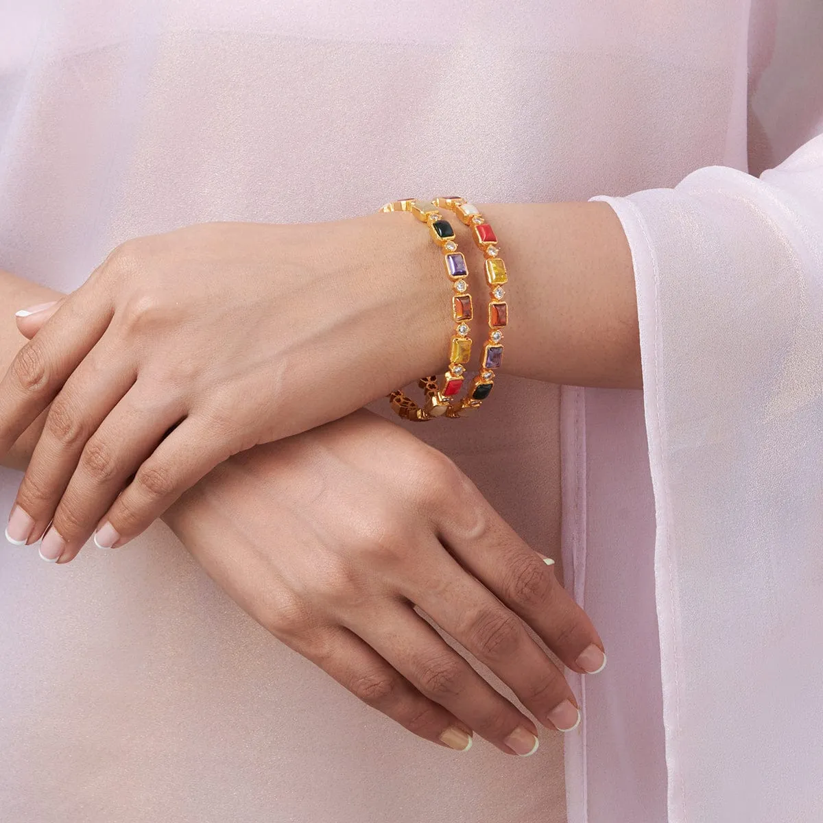 Silver Temple Bangle 156550
