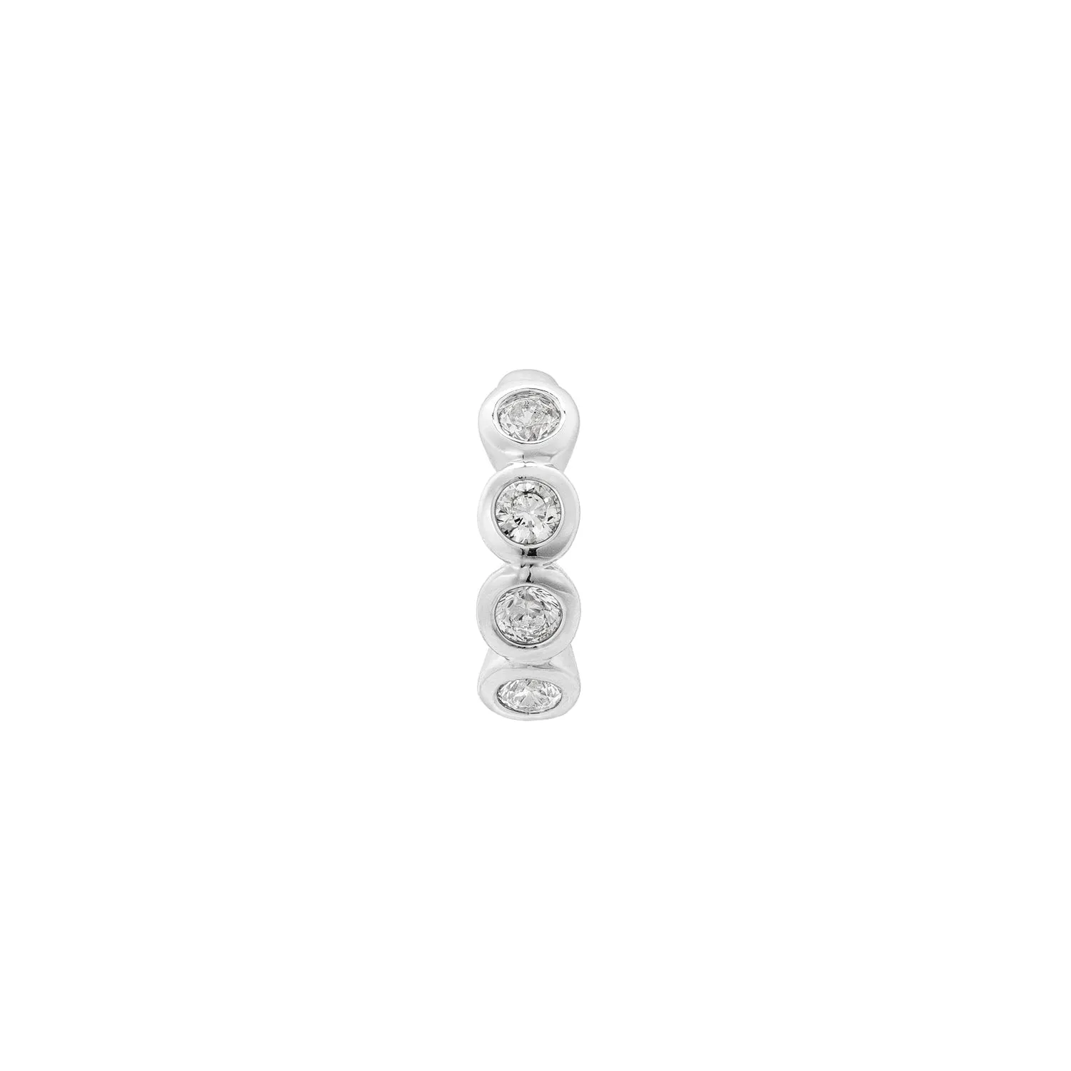 (Single) Bezel Huggie Hoop