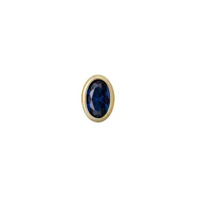 SKINNY SILVER FANCY BLUE OVAL (YELLOW)