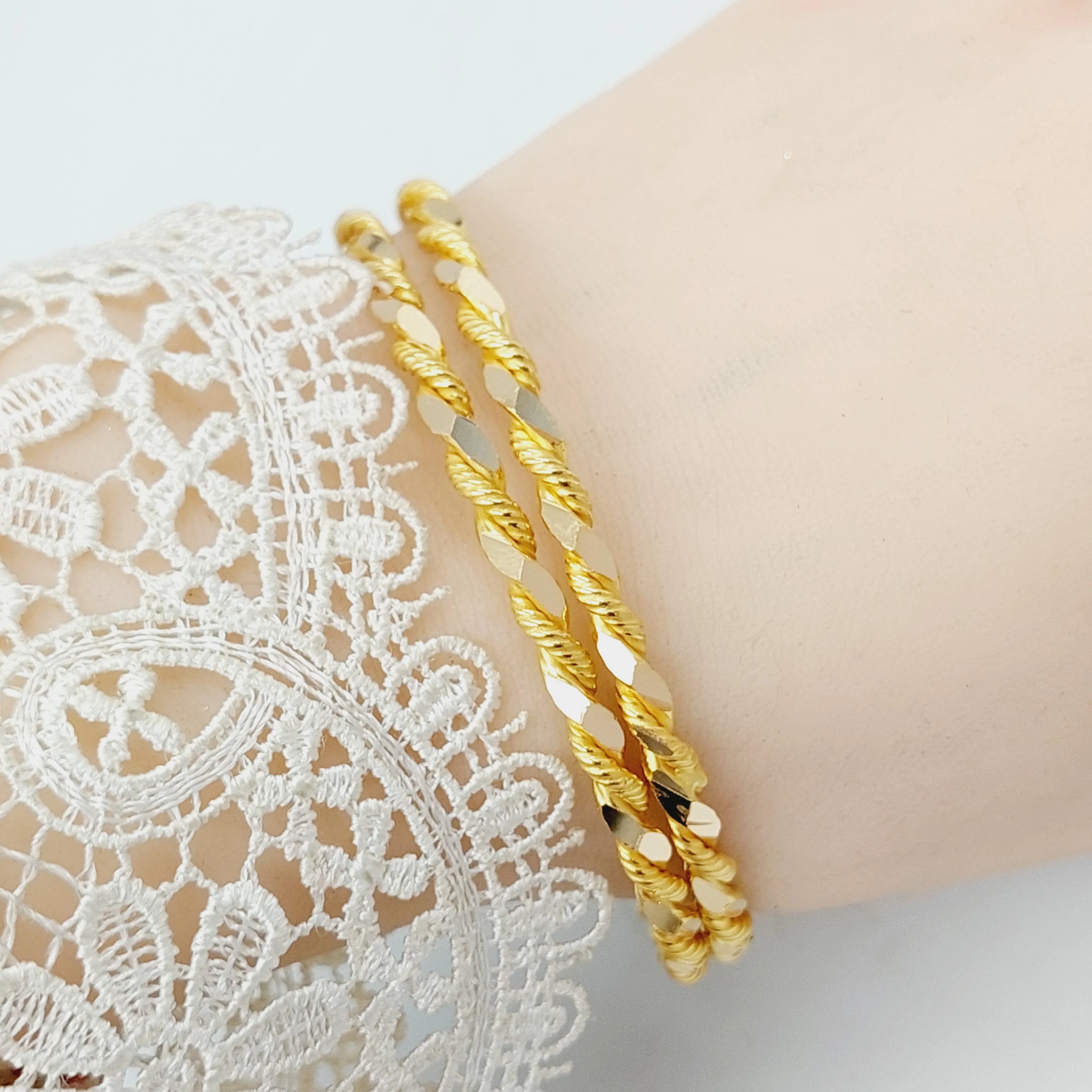 Solid Twisted Bangle