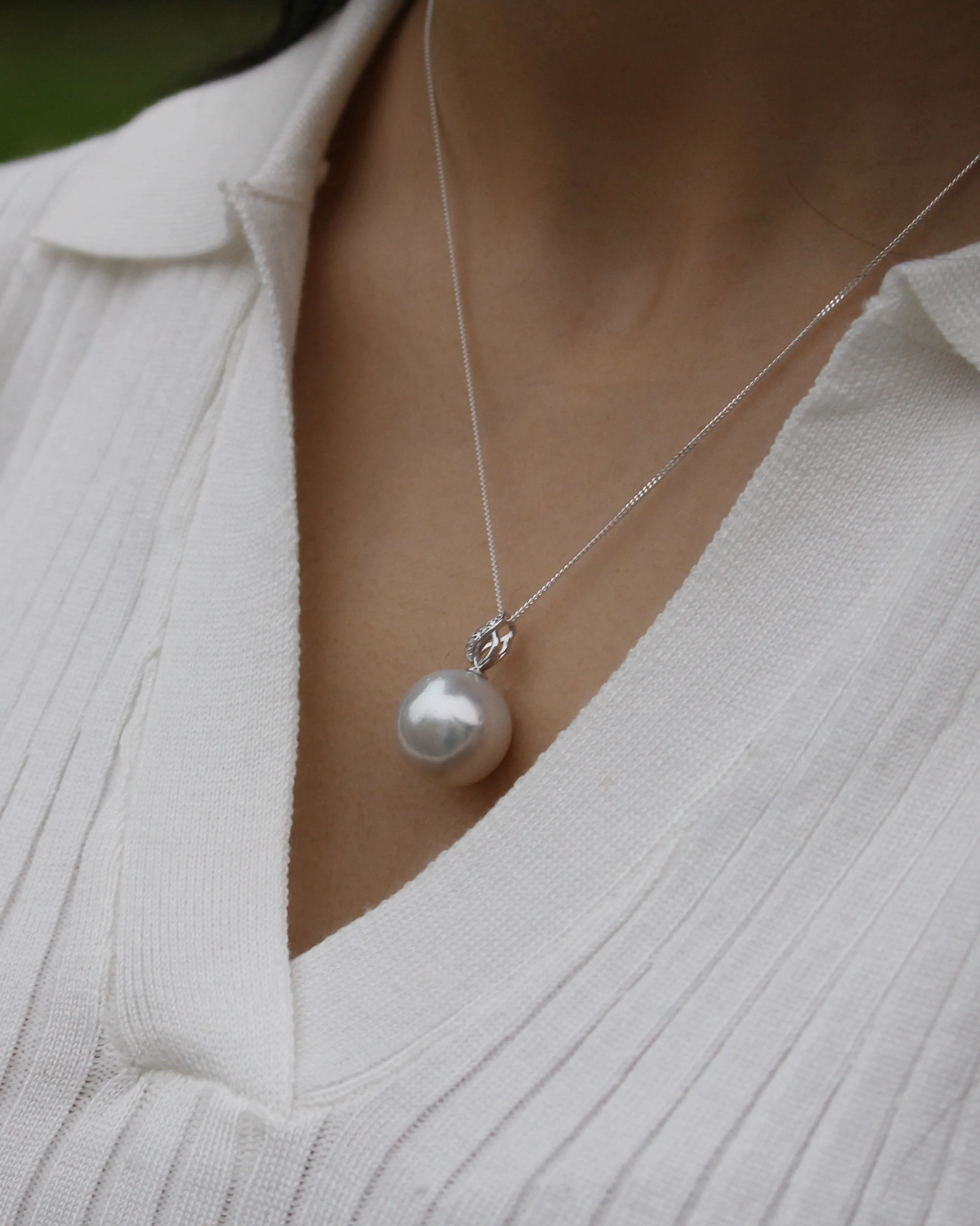 South Sea Pearl & Diamond Pendant