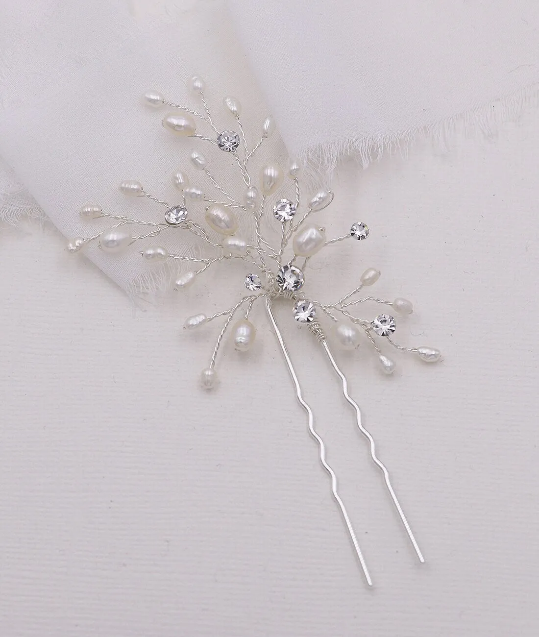 Sprigs Freshwater Pearl Hair Pin Set of 3