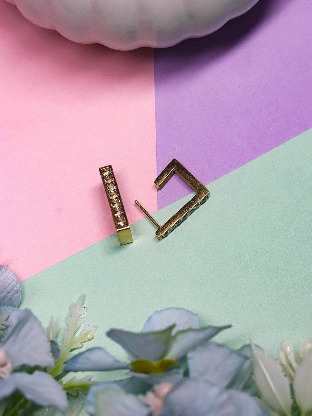 Squared Diamond Earrings