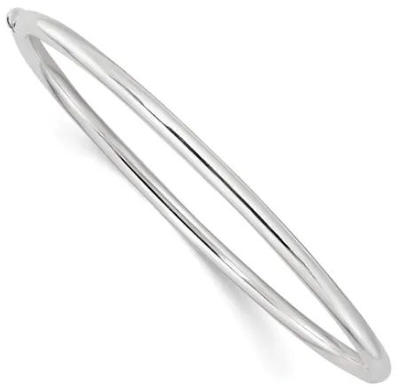 Sterling Silver Hinged Round Bangle
