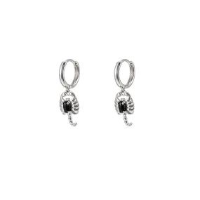 Sterling Silver Scorpion Huggie Earrings