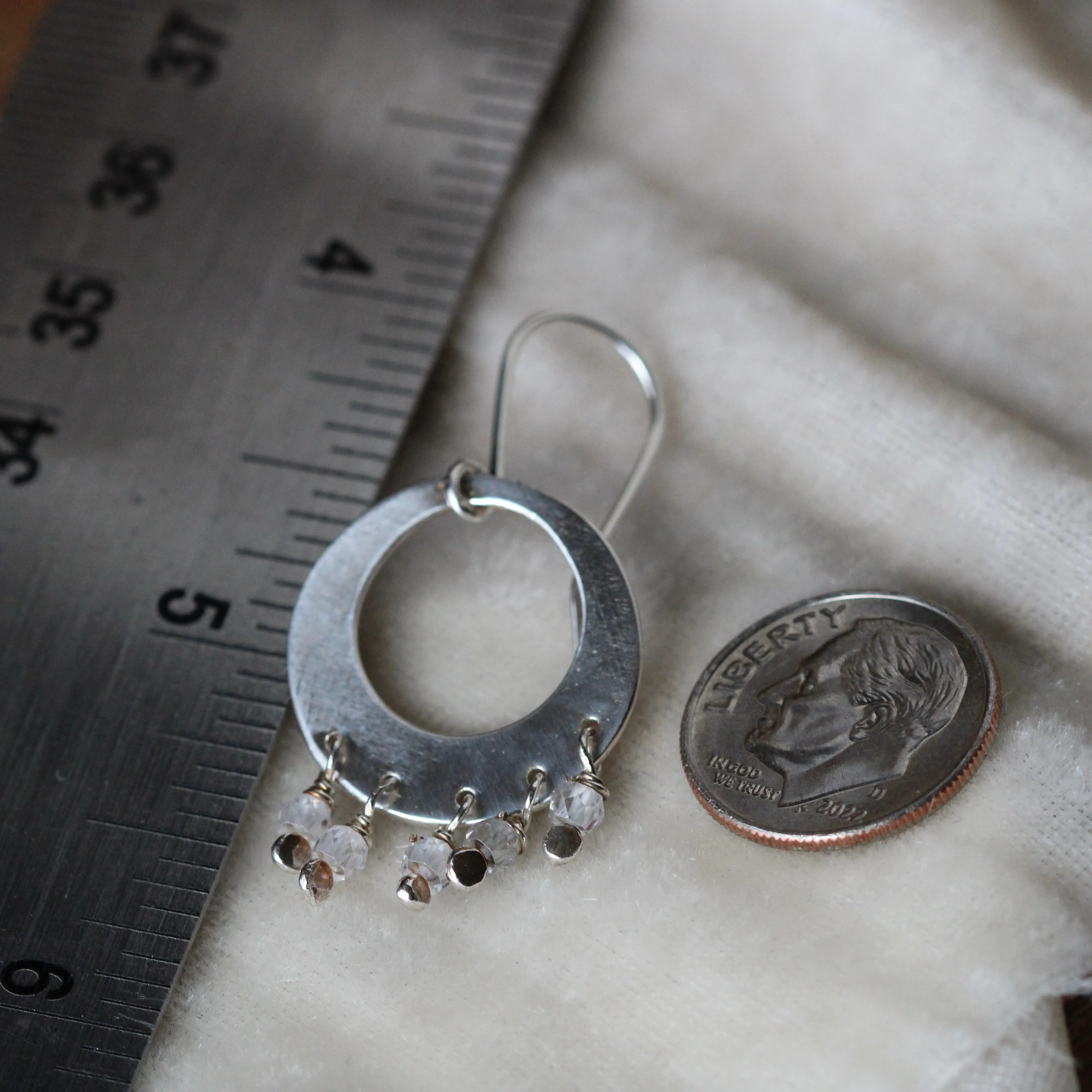 Stevie Earrings sterling silver pink Tourmaline