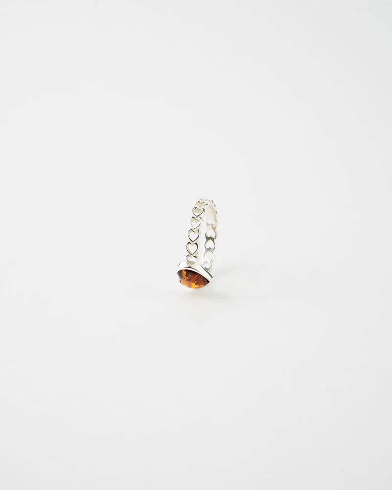 Subtle Heart Ring - Minimalist 925 Sterling Silver Heart-Shaped Jewelry