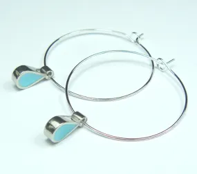 Summer Rain Hoop Earrings (Turquoise) LG28