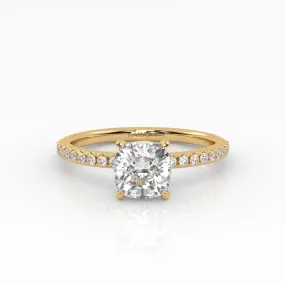 The Cushion Solitaire with Pavé band