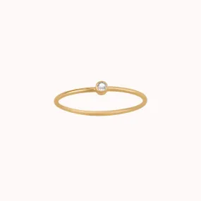 Tiny April Birthstone Ring ∙ Cubic Zirconia