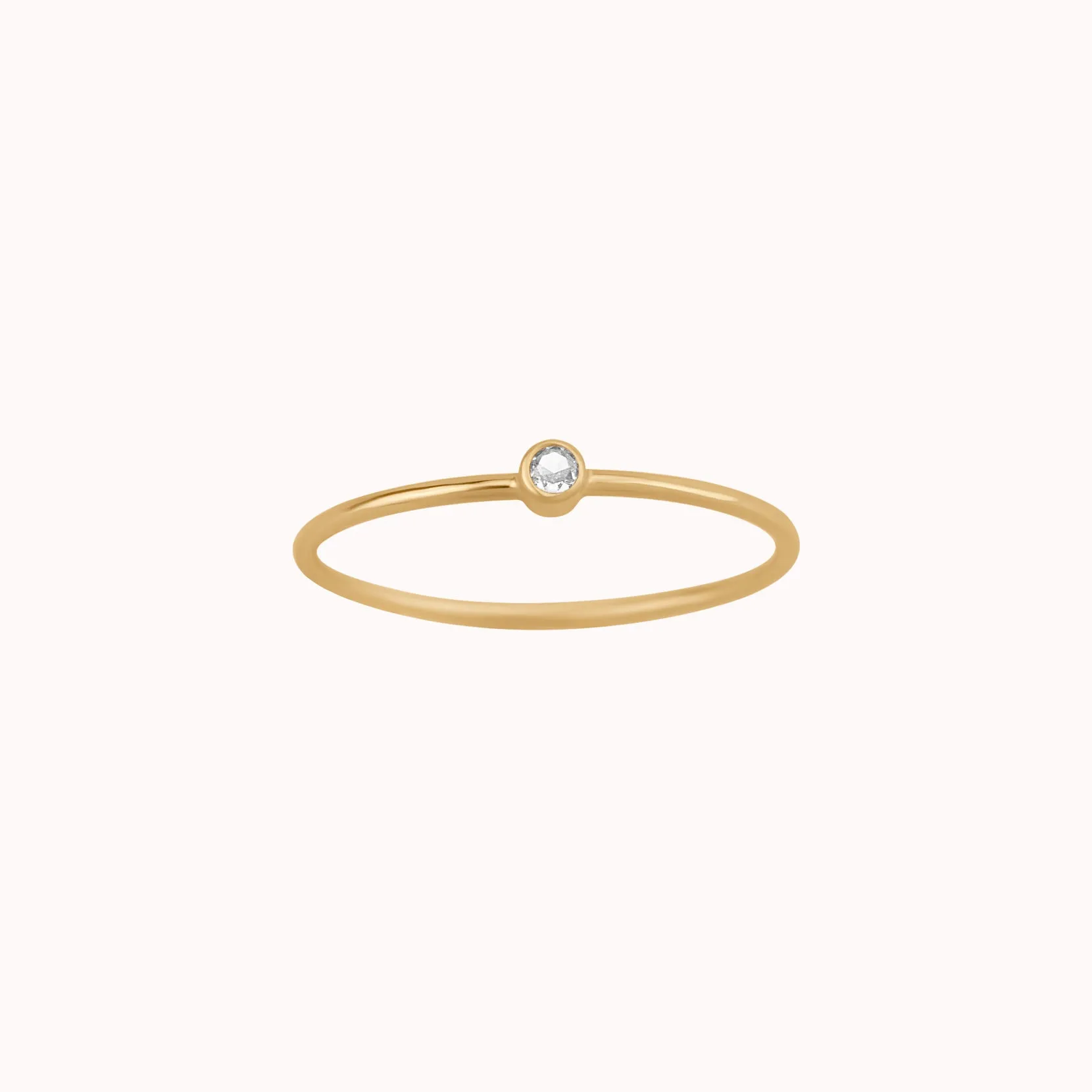 Tiny April Birthstone Ring ∙ Cubic Zirconia