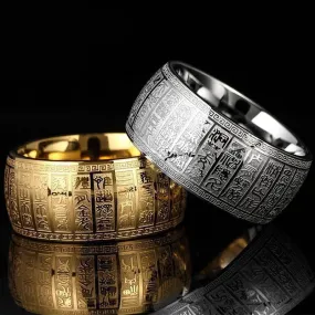 Titanium steel Golden Light Mantra Pray for Good Luck