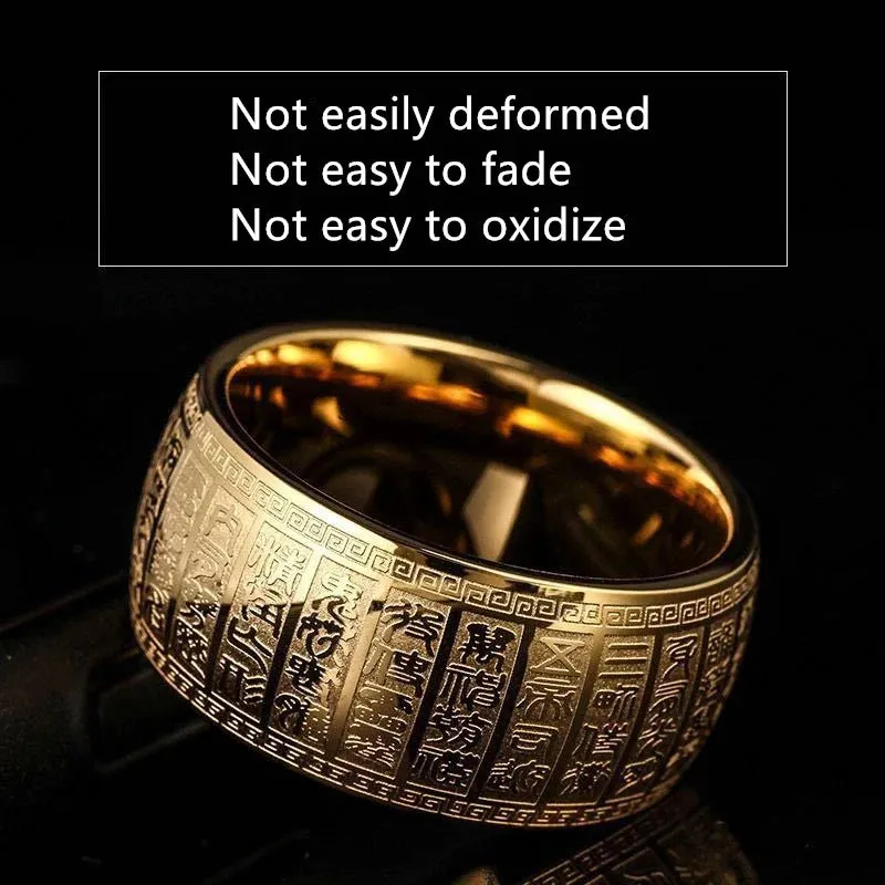 Titanium steel Golden Light Mantra Pray for Good Luck