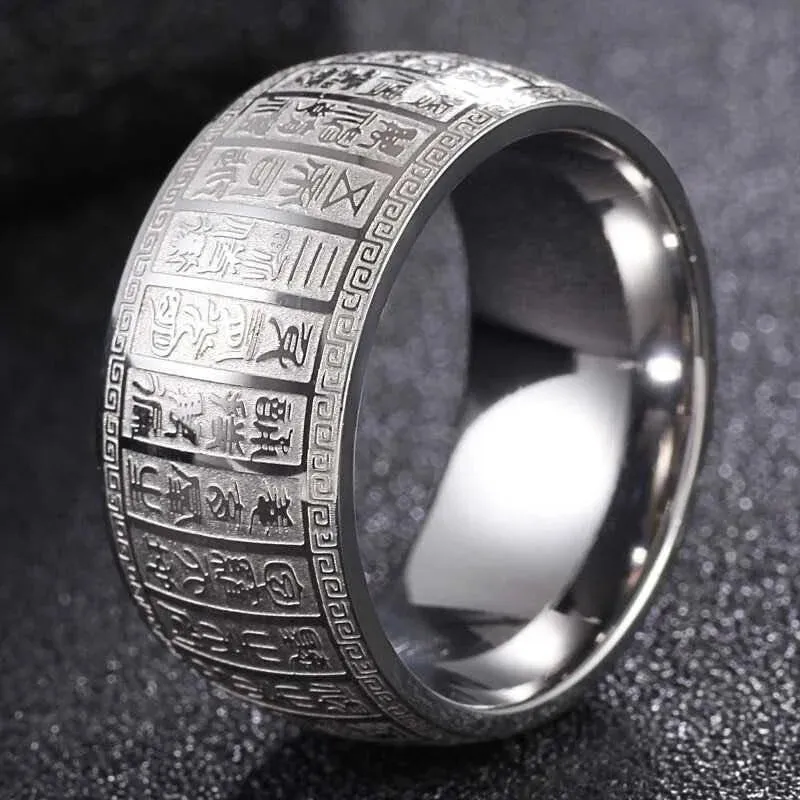 Titanium steel Golden Light Mantra Pray for Good Luck