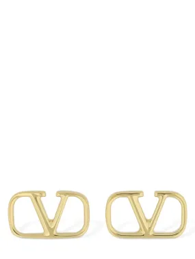 Valentino Garavani   1.5cm V logo stud earrings 