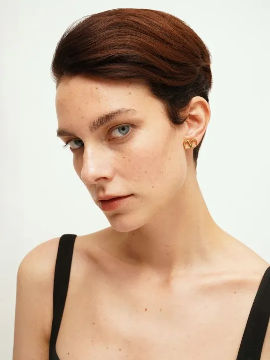 Valentino Garavani   1.5cm V logo stud earrings 