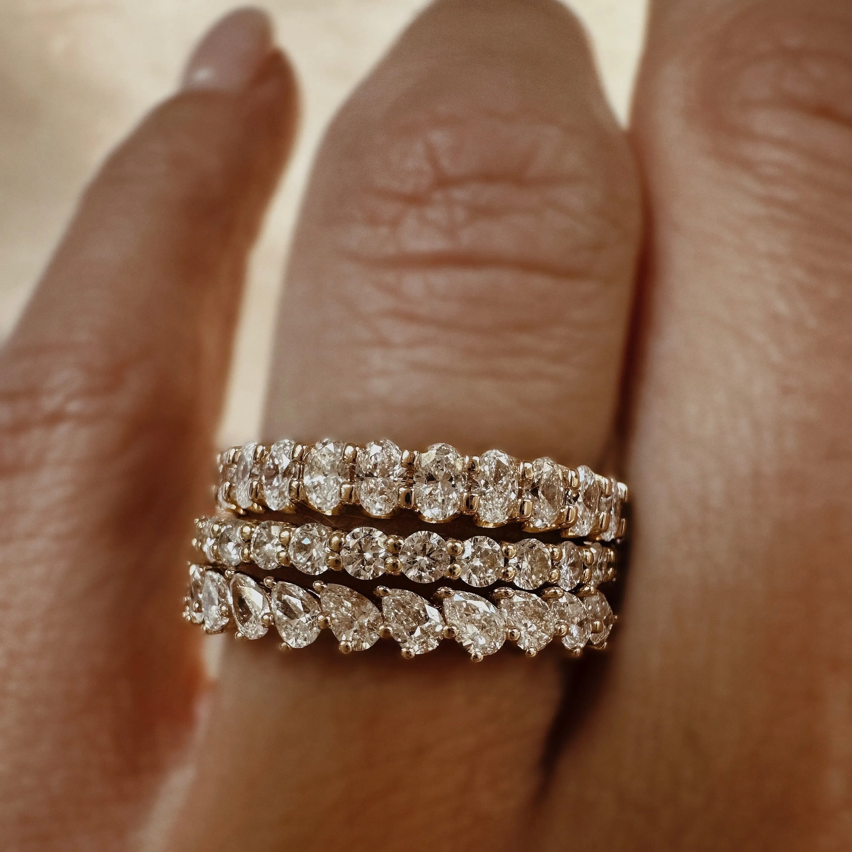 Valley Oval Diamond Band  | Halfway Diamonds