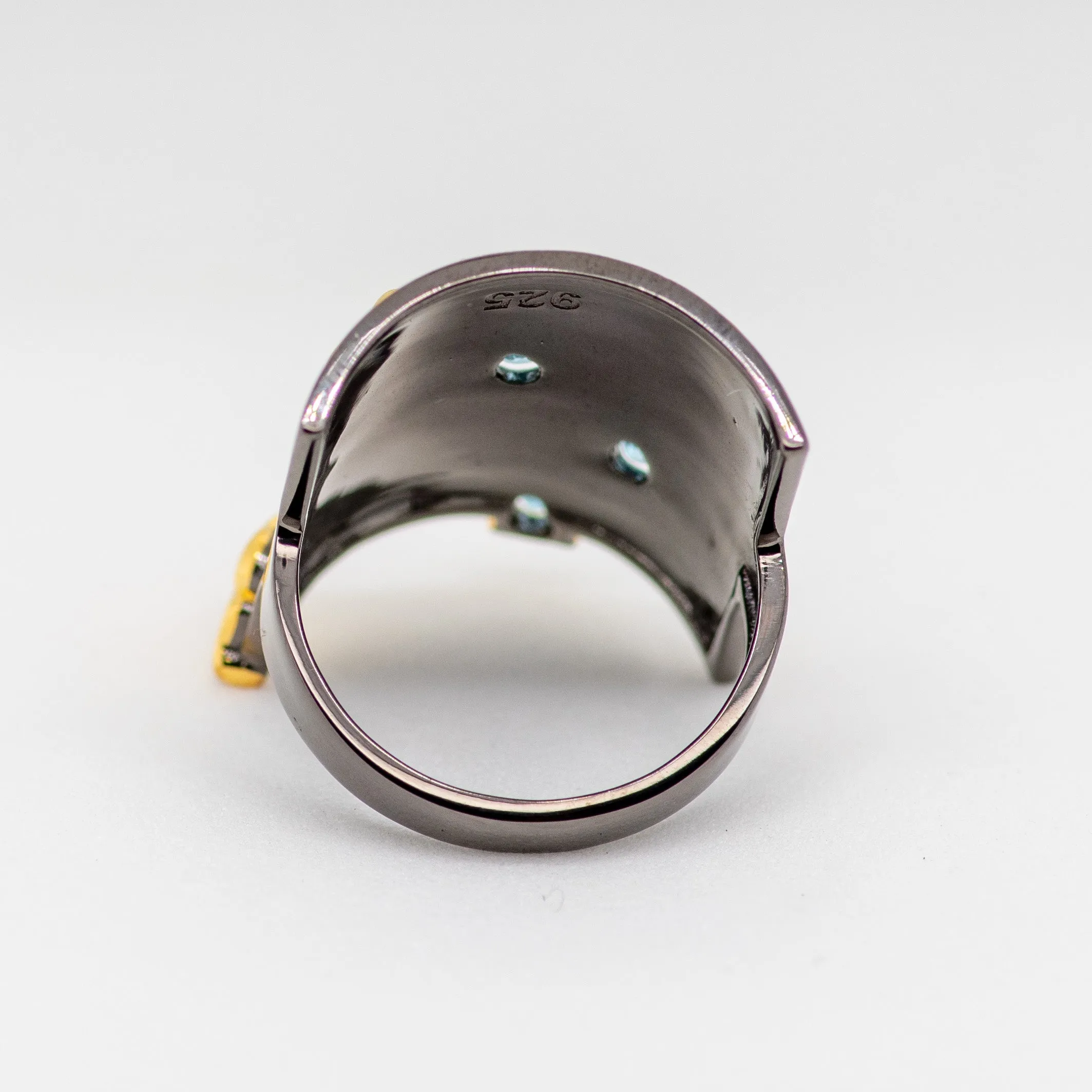 Varsha Sky Blue Topaz Ring in Sterling Silver
