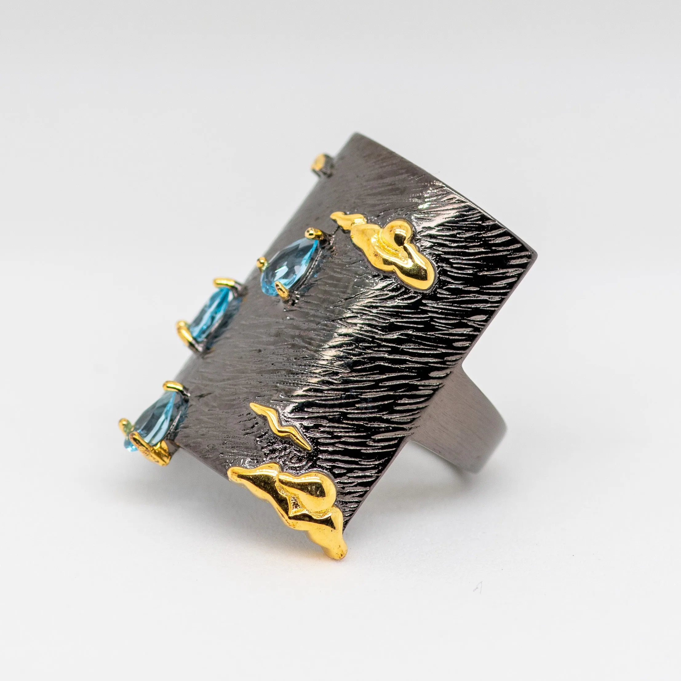 Varsha Sky Blue Topaz Ring in Sterling Silver