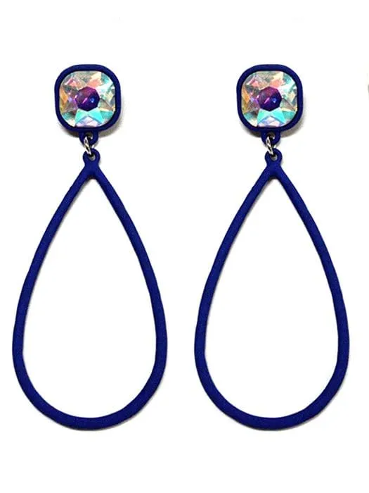 VE2880 Suzi Iridescent Post Teardrop Earrings