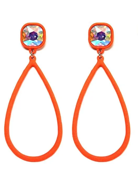 VE2880 Suzi Iridescent Post Teardrop Earrings