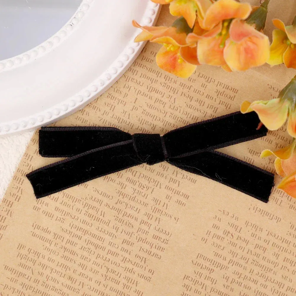 Velvet Bowknot Ribbon Hairpin (10 pcs)