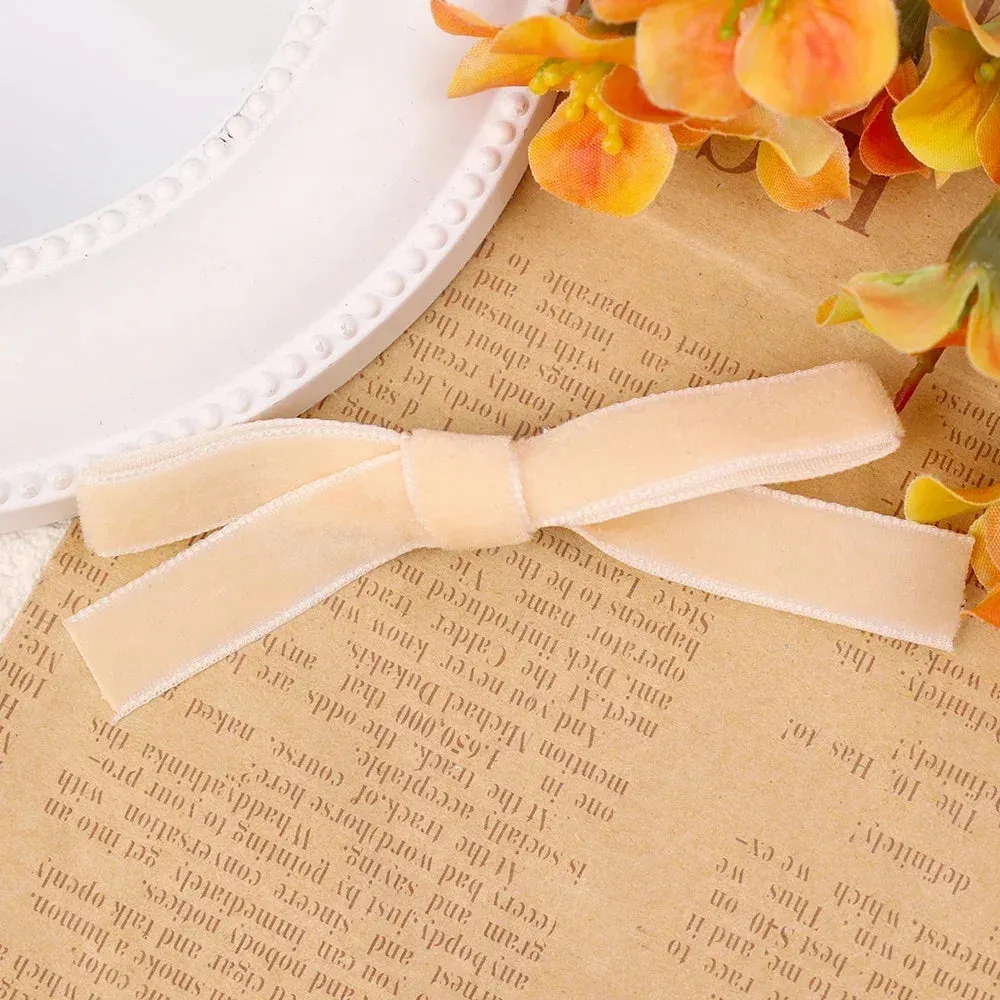 Velvet Bowknot Ribbon Hairpin (10 pcs)
