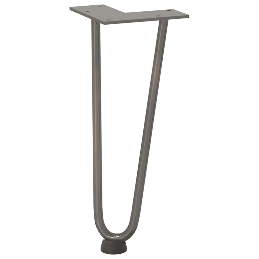 vidaXL Hairpin Table Legs 4 pcs Natural Steel 30 cm Solid Steel