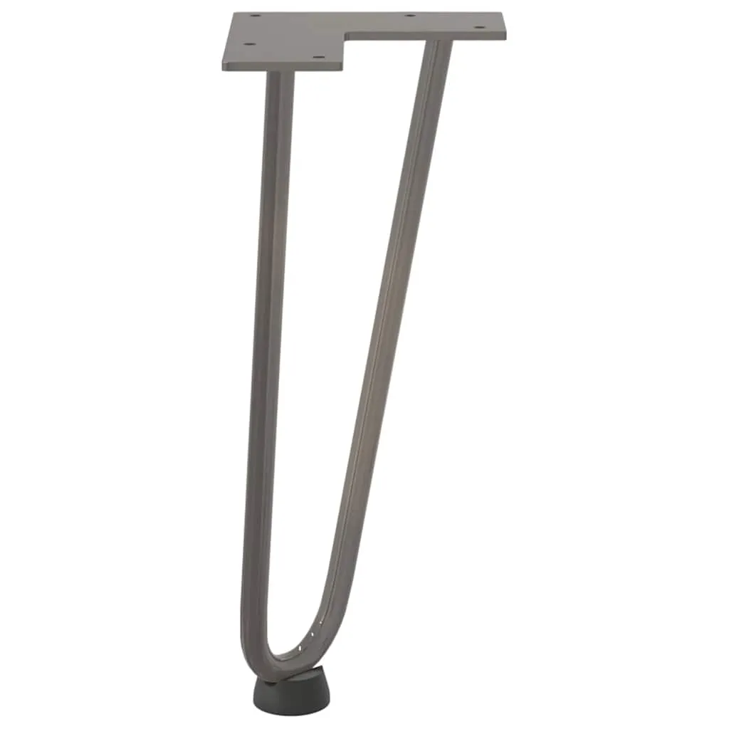 vidaXL Hairpin Table Legs 4 pcs Natural Steel 30 cm Solid Steel